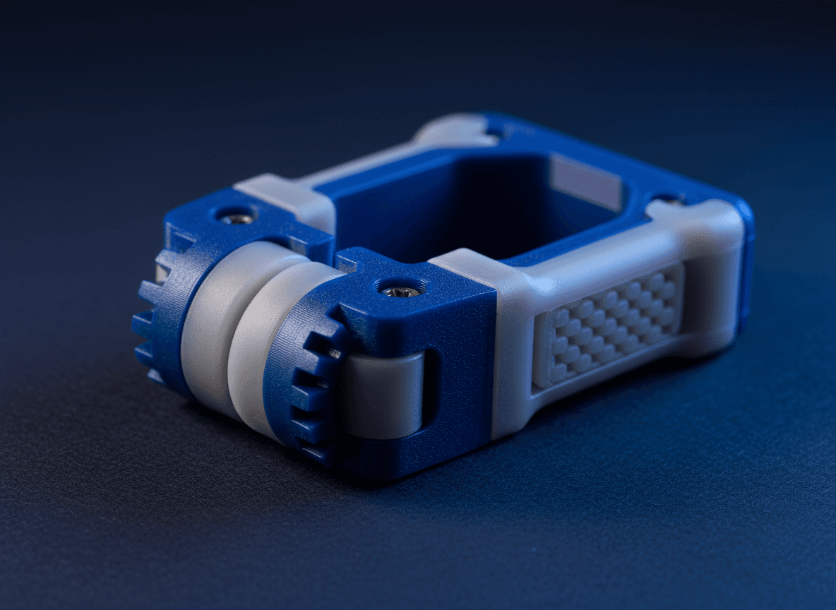 Multi-material 3D printed parts produced at TAKT 3D